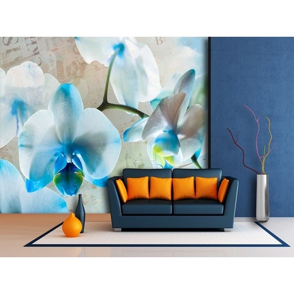 Fotomural BLUE FLOWERS FT-1433