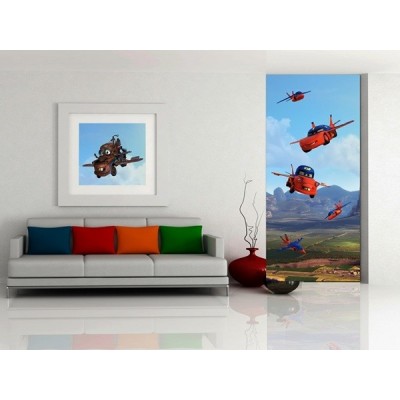 Fotomural CARS FLY OVER THE CITY FTDV-1804 2