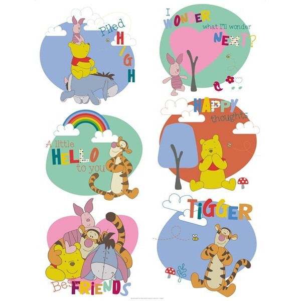 STICKER DISNEY WINNIE POOH THINKING DK-1770