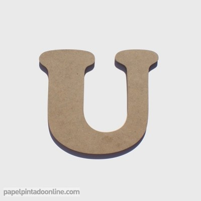 Letra de Madera U Letra de Madera U