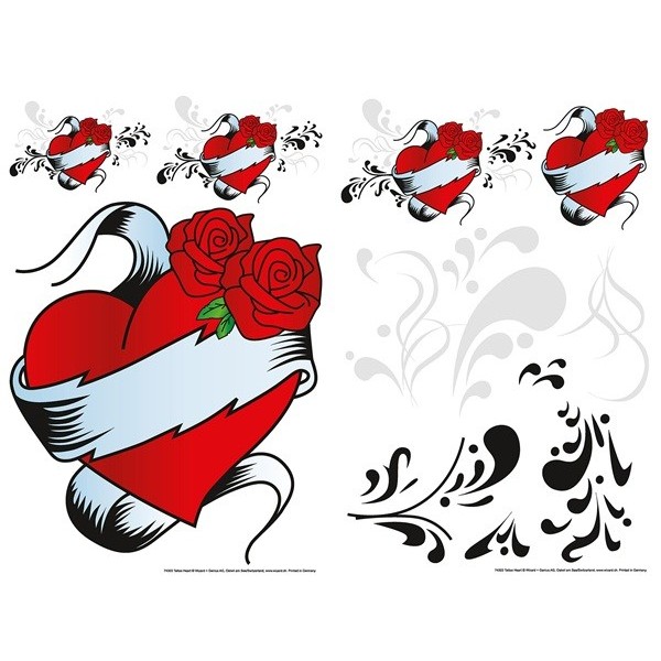 Sticker Tattoo Heart 74303