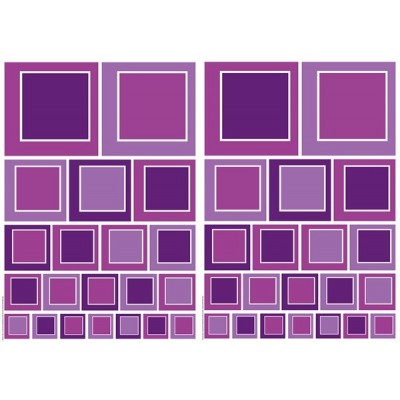 Sticker Purple Squares 74104