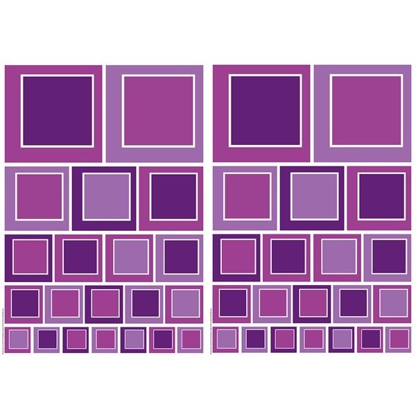 Sticker Purple Squares 74104
