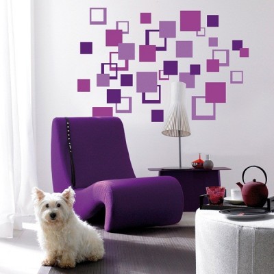 Sticker Purple Squares 74104