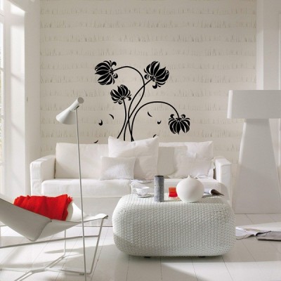 Sticker Black Flowers 74110