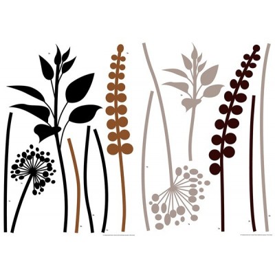 Sticker Grasses Brown-Black 74111 Sticker Grasses Brown-Black 74111