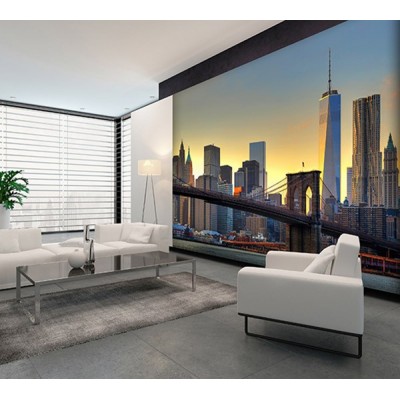 Fotomural BROOKLYN BRIDGE AT SUNSET 2