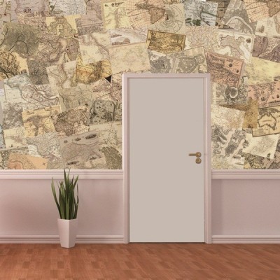 Fotomural Collage VINTAGE MAPS