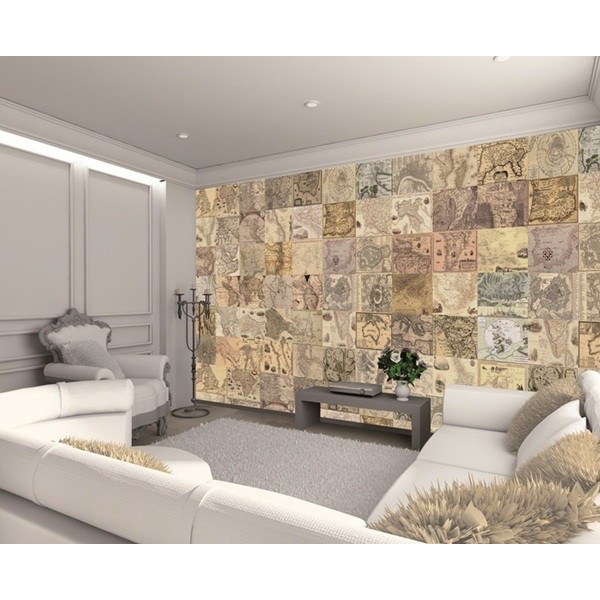 Fotomural Collage VINTAGE MAPS