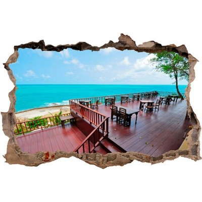 Vinil Decorativo 3D PRAIA TERRAÇO V3DA002