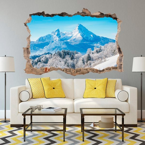 Vinil Decorativo 3D MONTANHA DE NEVE V3DA008