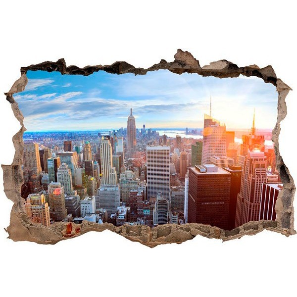 Vinil Decoratiu 3D GRATACELS NOVA YORK V3DA012