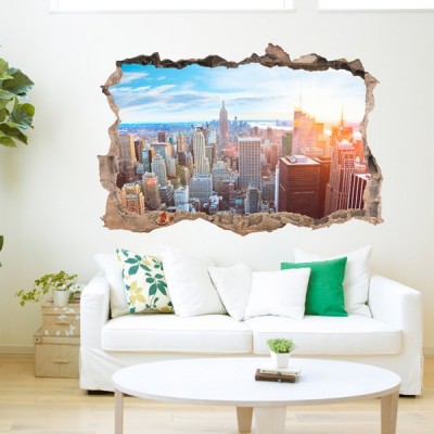 Vinil Decoratiu 3D GRATACELS NOVA YORK V3DA012