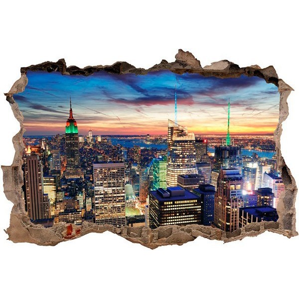 Vinil Decoratiu 3D NOVA YORK DE NIT V3DA013