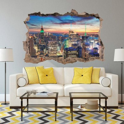 Vinilo Decorativo 3D NUEVA YORK DE NOCHE V3DA013 2