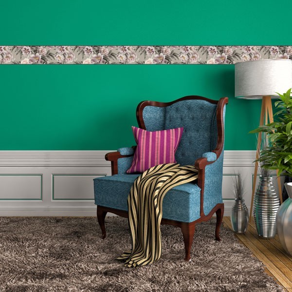 Sanefa Decorativa FLORAL CEF016