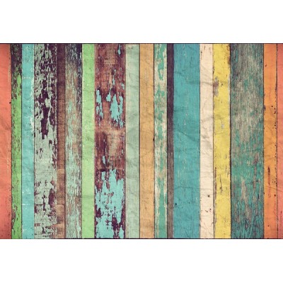 Fotomural COLORED WOODEN WALL Fotomural COLORED WOODEN WALL