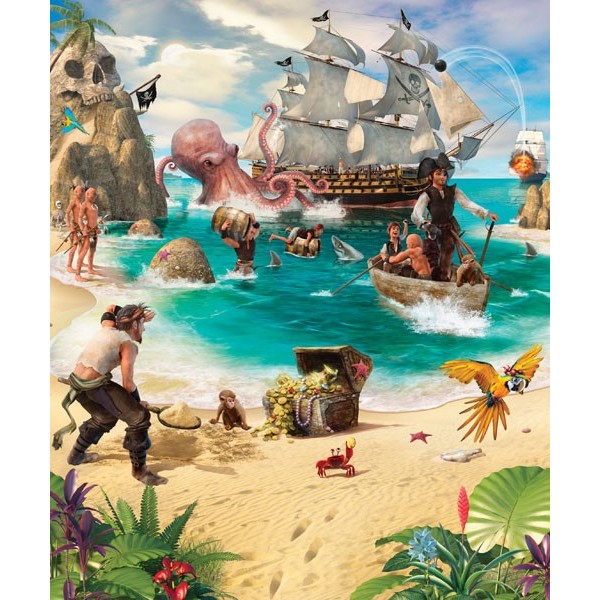 Fotomural Infantil PIRATE AND TREASURE