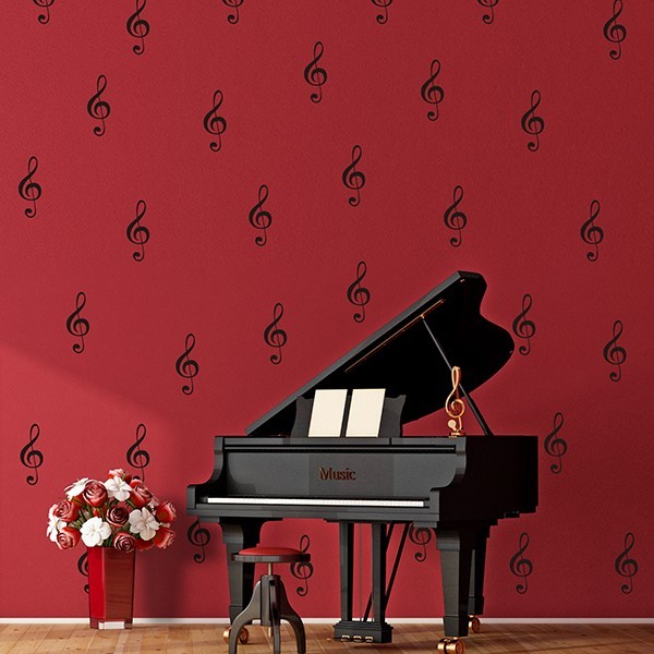 Vinil Decoratiu Notes Musicals PA031