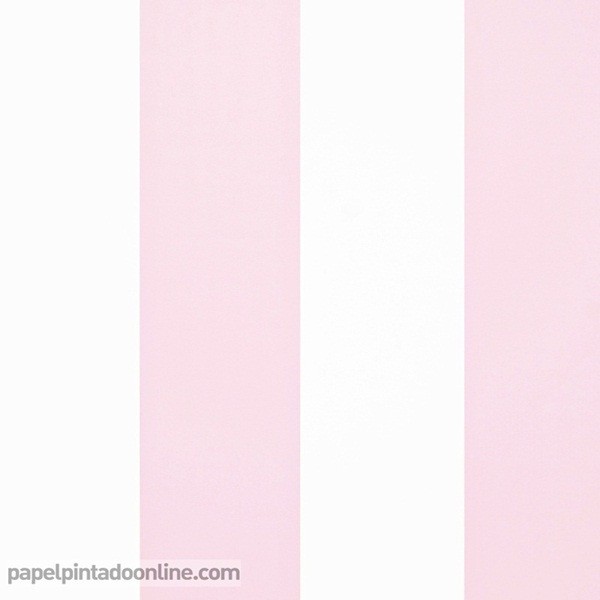 Zumbido barrer Currículum Papel Pintado rayas rosa palo y blanco 904