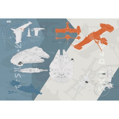 Fotomural STAR WARS TECHNICAL PLAN 8-4001 Fotomural STAR WARS TECHNICAL PLAN 8-4001