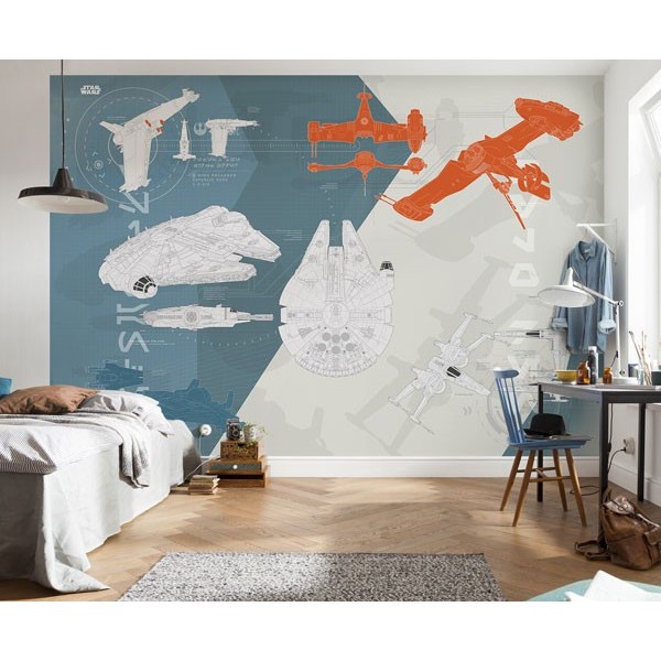 Fotomural STAR WARS TECHNICAL PLAN 8-4001 Fotomural STAR WARS TECHNICAL PLAN 8-4001