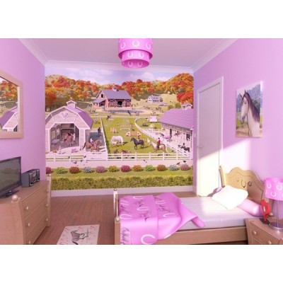 Fotomural Infantil HORSE AND PONY STABLES