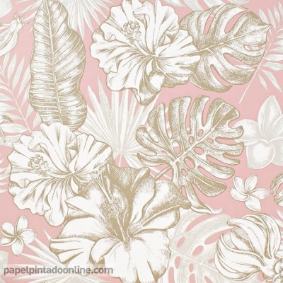 Papel pintado HOJAS TROPICALES 014 Papel pintado HOJAS TROPICALES 014