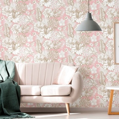 Papel de parede FOLHAS TROPICAIS 014 2