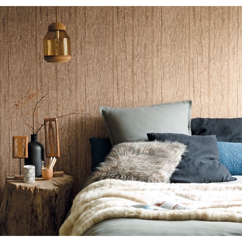  Papel pintado de pared de madera marrón, 144.1 x 100.0 in, papel  decorativo para dormitorio, oficina, sala de estar : Herramientas y Mejoras  del Hogar
