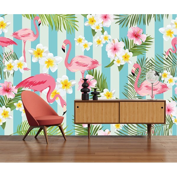 Fotomural FLAMINGOS