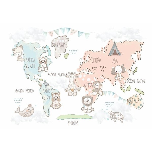 Mural Mapa Infantil Personalitzable Ternura VCMT-013