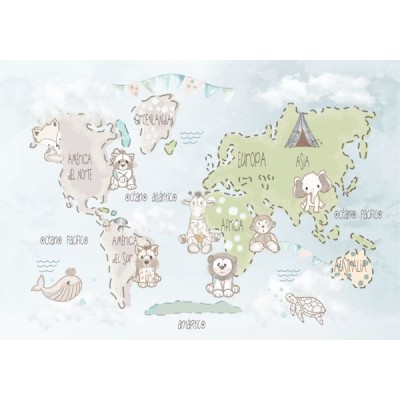 Mural Mapa Infantil Personalitzable Ternura VCMT-014 Mural Mapa Infantil Personalitzable Ternura VCMT-014