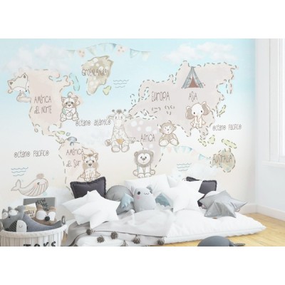Mural Mapa Infantil Personalizable Ternura VCMT-015 2