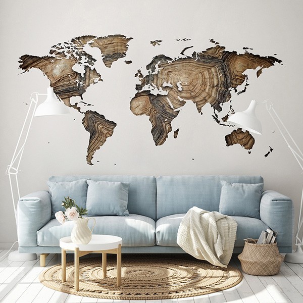 Map Mundo Madera 