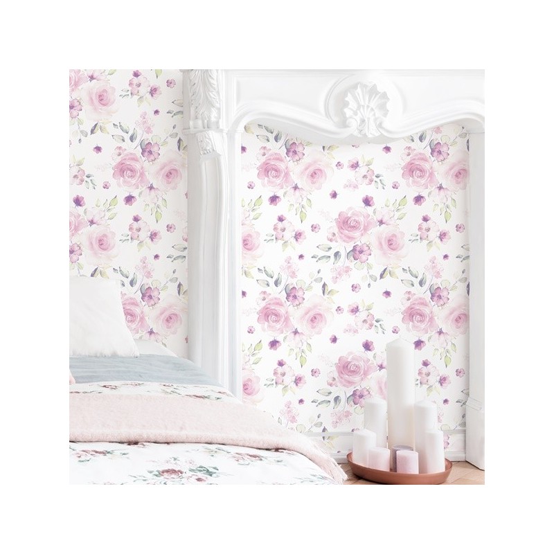 Paper floral rosa romàntic