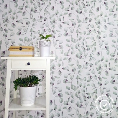 Papel pintado HOJAS VERDE ACUARELA 078 Papel pintado HOJAS VERDE ACUARELA 078