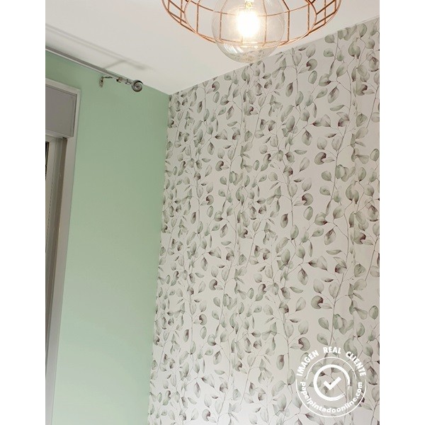 Papel pintado HOJAS VERDE ACUARELA 078 Papel pintado HOJAS VERDE ACUARELA 078