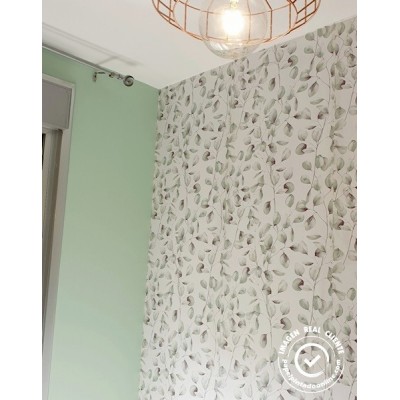  Papel de parede FOLHAS VERDE AQUARELA 078