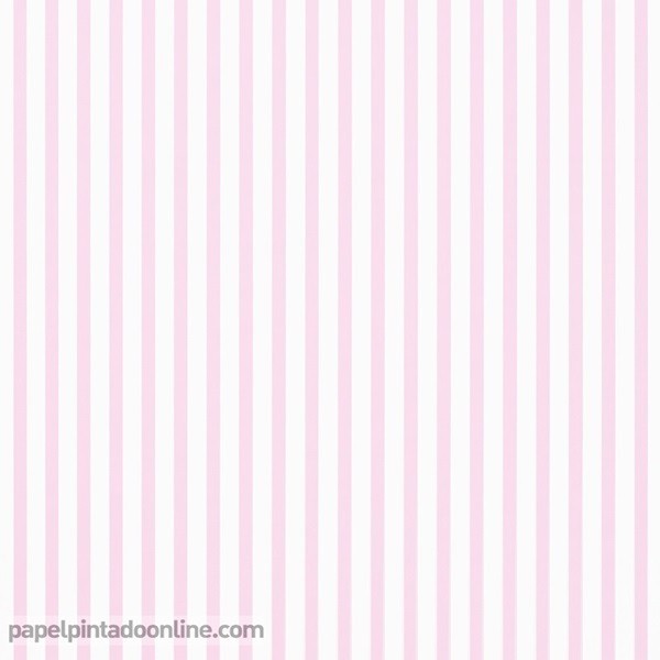 Papel Pintado rayas rosas y blancas Valentine 1727-1