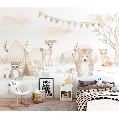 Mural Infantil floresta personalizável VCBT-021 2