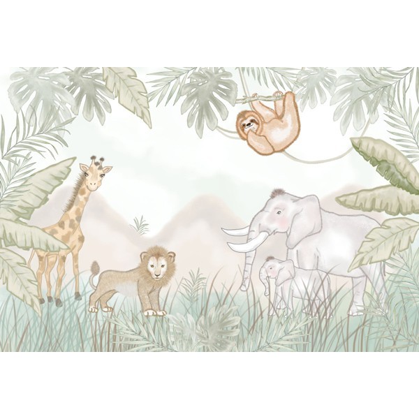 Mural Infantil Jungla Aquarela VCJA-023