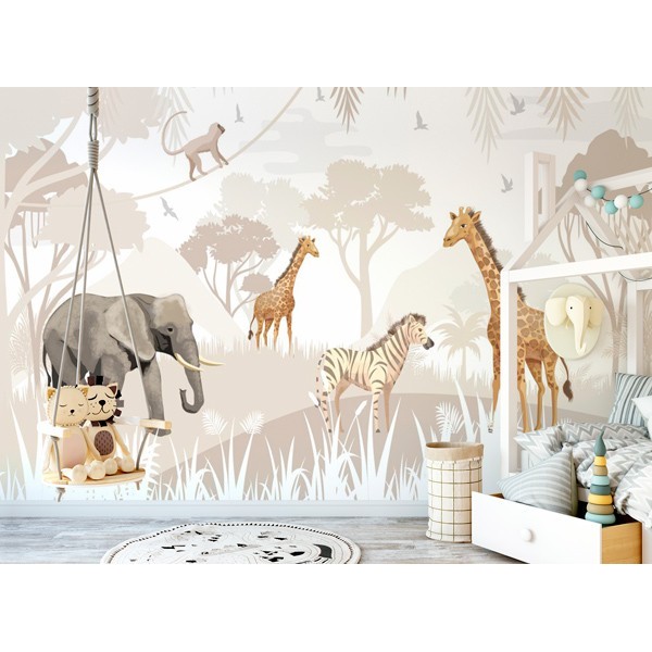 Mural Infantil Jungle Sunset VCJA-024