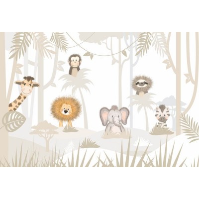 Mural Infantil Jungle engraçado VCJD-026 Mural Infantil Jungle engraçado VCJD-026