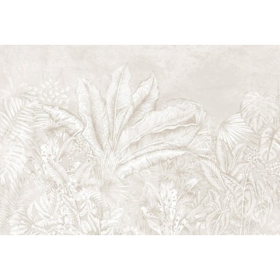 Mural Botánico Exótico Beige ANIM009 Mural Botánico Exótico Beige ANIM009