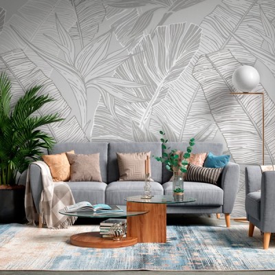 Mural Botanico Gris ANIM001 2