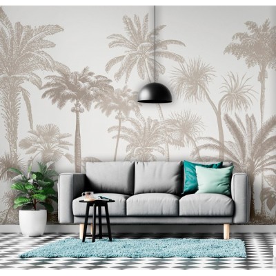 Mural Royal Palms Neutral ANIM020 2