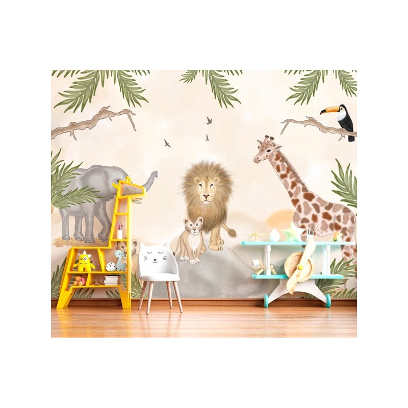 papel pintado selva infantil