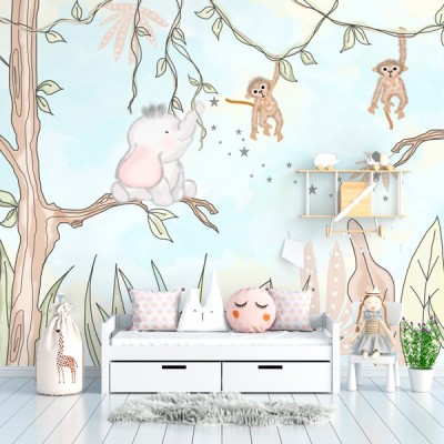 Mural Infantil Pluja d'estrelles VCLE-027