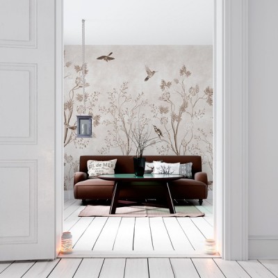 Mural Chinoiserie Sepia ANIM104